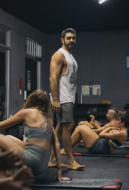 Real Training coach guiding athletes during class